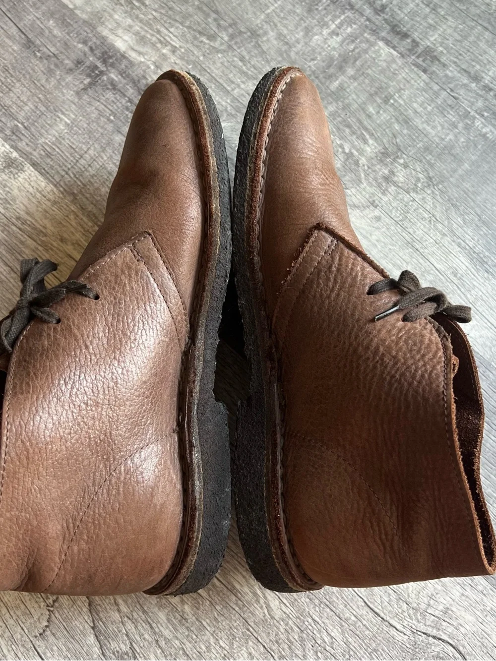 J. Crew Brown Leather Chukka Boots — Lace-Up Casual